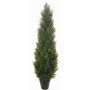 Artificial thuja ODINE in decorative pot, crossdoor, green, 5ft/150cm