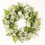 Summer decorative wreath FEDORA, lavender, lathyrus, white, Ø12"/30cm