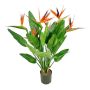 Artificial Strelitzia KUSUMA, orange-purple, 100cm