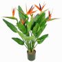Artificial Strelitzia KUSUMA, orange-violet, 3ft/100cm