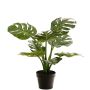 Philodendron Monstera Deliciosa artificial plant QUENTEA, decorative pot, 24"/60cm