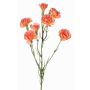 Artificial carnation branch PIARA, salmon, 24"/60cm, Ø1.2"-2"/3-5cm