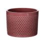 Ceramic plant pot CINZIA, dot pattern, merlot red, 7"/17,5cm, Ø7"/19cm