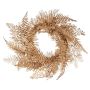 Decorative fern wreath ALASEJA, gold, Ø18"/45cm