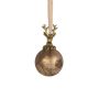 Glass Christmas bauble NUMI, Deer, antique brown, Ø8cm