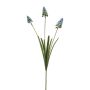 Artificial branch grape hyacinth ROPINA, blue-green, 22"/55cm