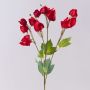 Artificial branch of physalis SEVERINA with fruits, red, 24"/60cm