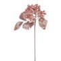 Decorative elderberry branch VIKTORINE with berries, metallic rose gold, 12"/30cm
