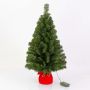 Fake Xmas tree WARSAW, jute bag in red, LEDs, 3ft/90cm, Ø 20"/50cm