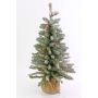 Artificial Christmas tree VIENNA, cones, jute bag, snow-covered, 3ft/90cm, Ø 20"/50cm