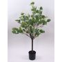 Plastic eucalyptus tree WISGARD, artificial trunk, green-grey, 35"/90cm
