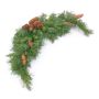 Doorway arch of fir / table runner ALFRED with cones, 3ft/90cm, hardly inflammable, weather-resistant
