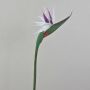 Artificial bird-of-paradise flower CHAYA, white-purple, 80cm, 13x21cm