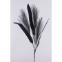 Plastic foam branch reed grass ZIGOR with glitter, black, 4ft/110cm