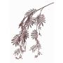 Artificial mimosa branch RENGU, dark red, 4ft/110cm