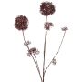 Artificial skimmia branch LOBUS, dark red, 35"/90cm, Ø1.6"-3.3"/4-8.5cm