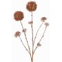 Artificial skimmia branch LOBUS, copper, 35"/90cm, Ø1.6"-3.3"/4-8.5cm