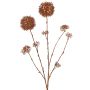 Artificial skimmia branch LOBUS, copper, 35"/90cm, Ø1.6"-3.3"/4-8.5cm