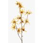 Artificial witch hazel branch ORAFA with flowers, ochre yellow, 31"/80cm, Ø1.6"-3.1"/4-8cm