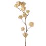 Artificial Physalis branch AINOS, fruits, glitter, cream, 80cm