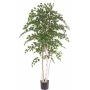Artificial white birch TAMOU, natural trunks, green, 6ft/195cm