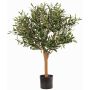 Artificial olive tree ZISGÖ, with fruit, real trunk, 33"/85cm