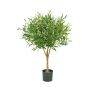 Artificial olive tree ZISGÖ, with fruit, real trunk, 33"/85cm