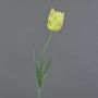 Artificial flower Parrot tulip UAKARI, light yellow-green-pink, 26"/65cm, Ø2.4"/6cm