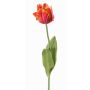 Artificial flower parrot tulip UAKARI, red-fuchsia-orange-green, 26"/65cm, Ø2.4"/6cm