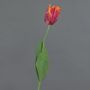 Artificial flower Parrot tulip UAKARI, red-fuchsia-orange-green, 26"/65cm, Ø2.4"/6cm
