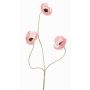 Artificial poppy branch KINKA, pink-cream, 20"/50cm, Ø2"/5cm