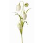 Artificial chequered lily SANEM, white, 18"/45cm, Ø1.2"/3cm