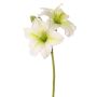 Artificial daylily NEULIDA with blooms, white-green, 26"/65cm, Ø4.3"/11cm