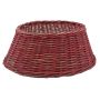 Christmas tree skirt MACARIO made of rattan, red, 10"/26cm, Ø26"/65cm