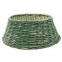 Christmas tree skirt MACARIO made of rattan, green, 10"/26cm, Ø26"/65cm