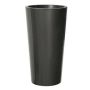 Round tall plant vase THERESITA made of plastic, with insert, watering set, anthracite, 30"/75cm, Ø16"/40cm