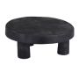 Wooden plant stand KAILANI with legs, black, 2.4"/6cm, Ø5.9"/15cm