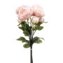 Artificial peony bunch VATANA, pale pink, 20"/50cm, Ø7.1"/18cm