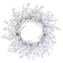 Artificial willow wreath EZIO, snow-covered, white, Ø 18"/45cm