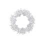Artificial willow wreath DENBORA, snow-covered, white, Ø 28"/70cm