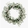 Decorative wreath of rowan and cedar NURIT, white-green, Ø12"/30cm
