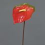 Artificial anthurium MOIRA, red-green, 30"/75cm, 5.1"x8"/13x20cm
