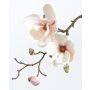 Artificial magnolia spray MALBINE, white-pink, 20"/50cm, Ø2.4"-4"/6-10cm