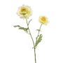 Decorative flower Ranunculus LOLYN, green-cream, 65cm