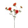 Artificial branch Ranunculus DAVELLA, orange, 80cm