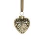 Glass Heart Christmas ornament NUMI, gold, 8cm