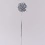 Artificial allium HELLA, glitter, silver, 18"/45cm