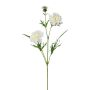 Artificial cornflower branch BLURKE, white, 28"/70cm