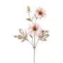 Artificial flower branch Christmas rose ANDRIFT, pink-champagne, 28"/70cm