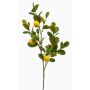Artificial lemon branch DUNKAN with fruits, flowers, yellow, 3ft/95cm